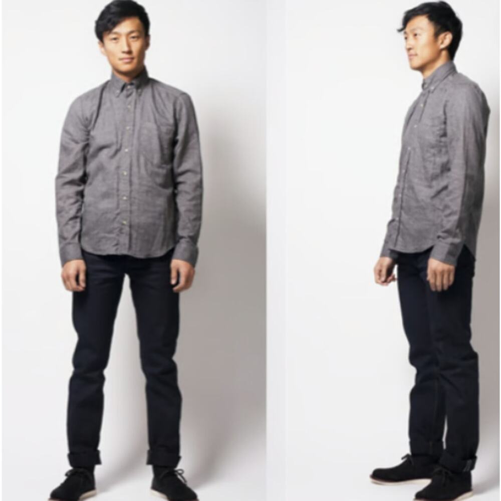 Dillon Montara Mens Business‎ Casual Long Sleeve Button Down Shirt Size S Gray
